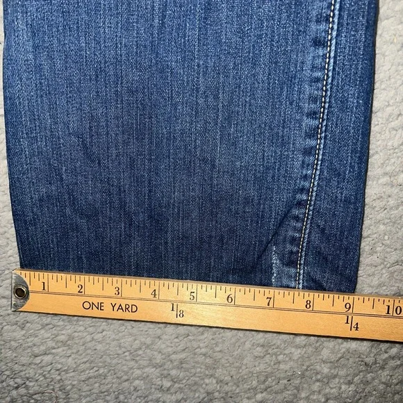 VTG Gap Jeans Womens Sz 6 Long Light Blue Wash Denim Low Rise Boot Cut Pants 90s - Picture 8 of 9